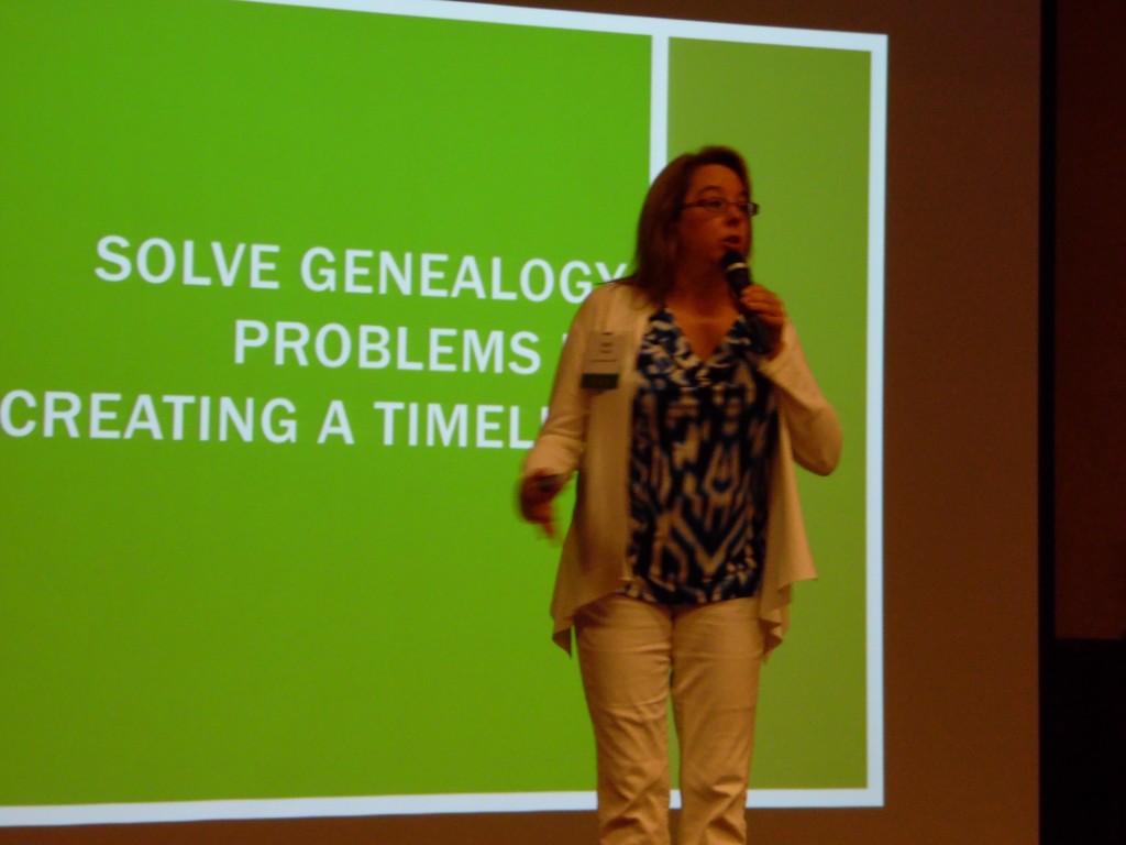 Beth Foulk presenting at Missouri State Genealogy Assn Conference